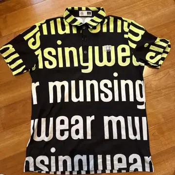 munsingwear 피케 셔츠 블랙/옐로우 컬러