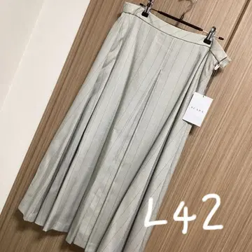 SCAPA 격자 무늬 롱 스커트 L42 미사용 새상품