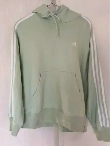 [ 미사용 새상품 ] adidas 민트 그린 후드 부착 후드티