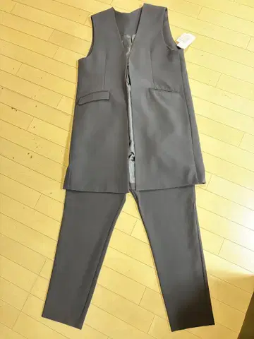 네이비 베스트 팬츠 셋업 L