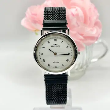 [ 작동품 ] TECHNOS 테크노스 쿼츠 손목시계 남성용 라운드 554