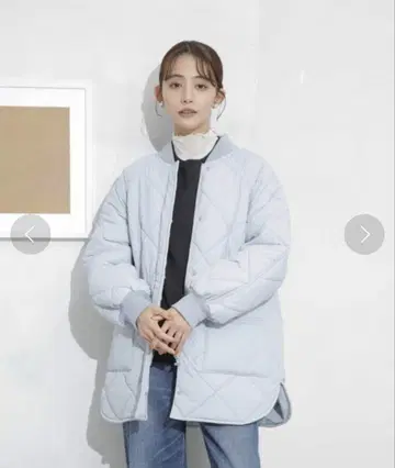 NANO universe 퀼팅 오버 블루종 스카이블루