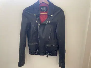 [ 영국제/레어 ] Real Leather사 라이더 자켓 사이즈 38