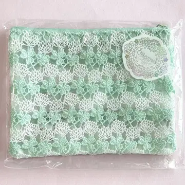 새상품 킨자와 레이스 올 레이스 파우치 시로츠메쿠사