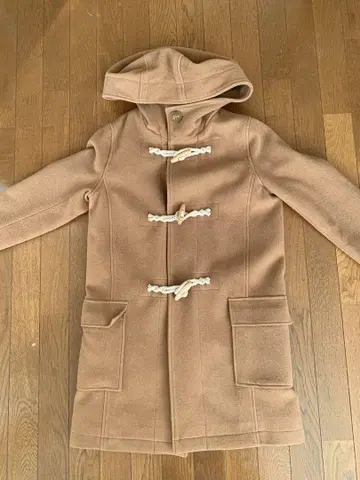 카멜 더플 코트 후드 부착 S 사이즈
