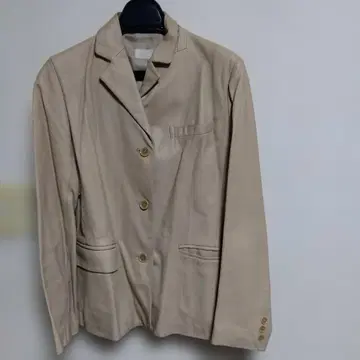 베이지 램 가죽 양가죽 테일러드 자켓