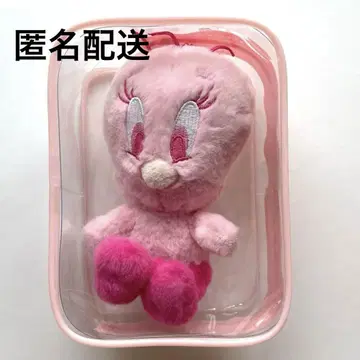 루니툰 봉제 인형 키링 핑크 트위티