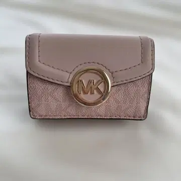 MICHAEL KORS 핑크 3단 폴더형 지갑