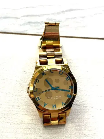 마크 바이 마크 제이콥스 손목시계 골드 x 블루 다이얼