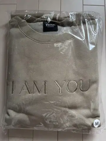 I AM YOU 자수 맨투맨 M 사이즈 베이지