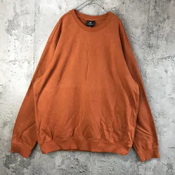 B224 구제 의류 트레이닝복 맨투맨 오렌지 무지 90s Y2K