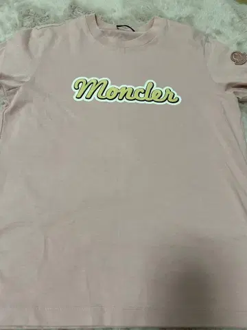 Moncler 핑크 로고 T셔츠