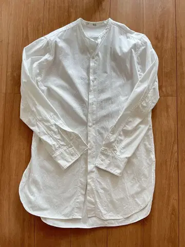 네덜란드군 밴드 카라 셔츠 구제 빈티지