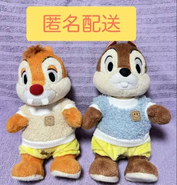 도쿄 디즈니 리조트 칩과 데일 포지 플러시 봉제 인형 2개 세트