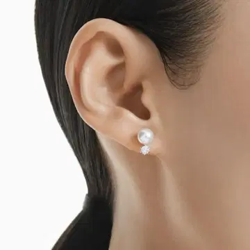 스와로브스키 펄 귀걸이 양쪽 귀