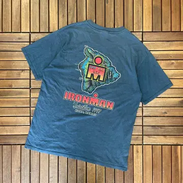 90s USA IRONMAN 크루넥 반팔 티셔츠 트라이애슬론