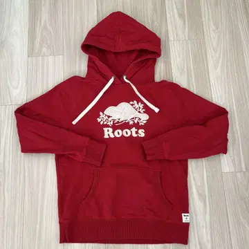 Roots 레드 후드 부착 후드티 Canada