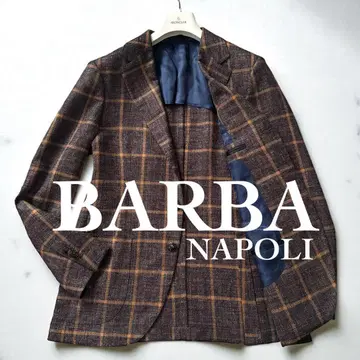 미사용급 BARBA 테일러드 자켓 최고급 알파카 50