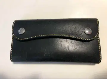 SAAD 블랙 가죽 장지갑