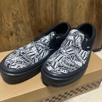VANS 슬립온 라이트 BLACK/LOGO