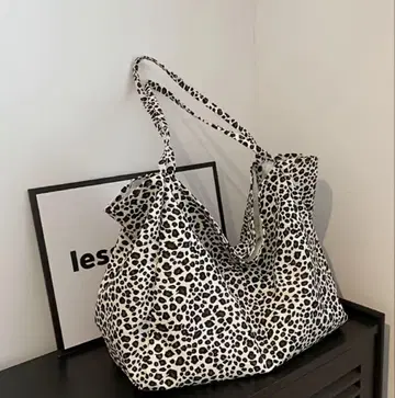 레오파드 무늬 토트백 66cm