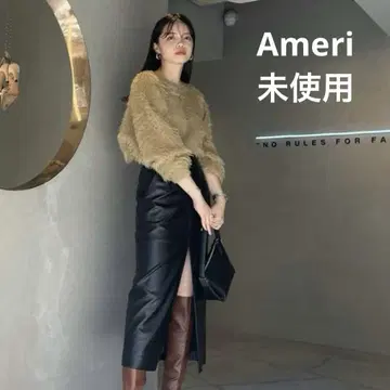 미사용 Ameri 2WAY FURRY KNIT TOP 스웨터 인기 레어