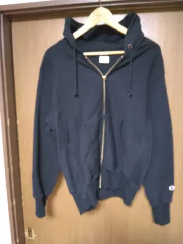 Champion Reverse Weave 속기모 후드티 블랙 L 사이즈