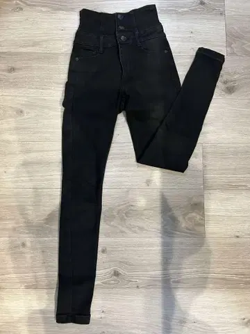 ELDER 블랙 스키니 팬츠 하이웨스트