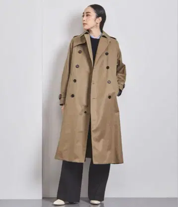 더블 브레스트 트렌치코트 [ HYKE ] 레귤러 실루엣