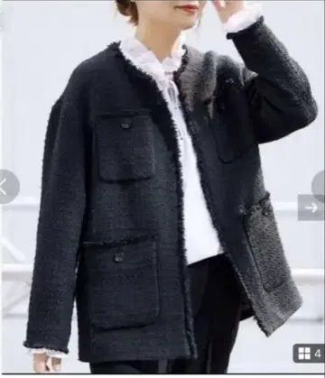 (인기 아이템) journalstandard 트위드 자켓 블랙