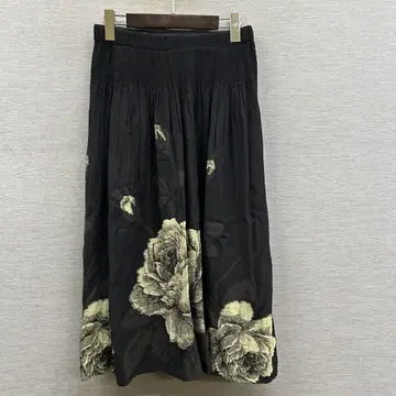 자우 센소유니코 롱 스커트 꽃무늬 가공 디자인 이지