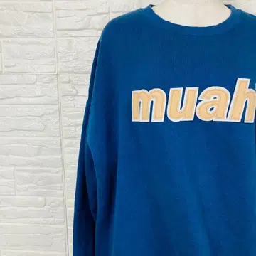 muahmuah 파랑 맨투맨 F 사이즈