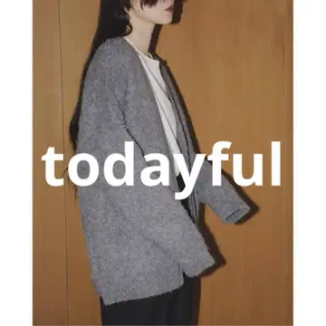 TODAYFUL Brashed V넥 가디건 그레이