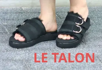 LE TALON 루탈론 GRISE 무스탕 라이더 샌들(M)