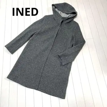 INED 아우터 두꺼운 원단 니트 코트 그레이