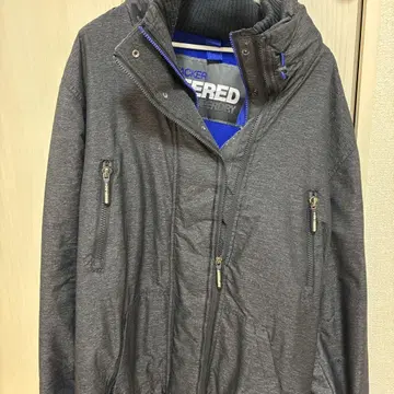 Superdry 후드 부착 그레이 자켓 극도 건조