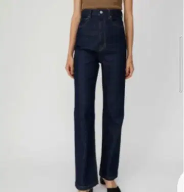 새상품급 moussy 마우지 하이웨스트 데님 스트레이트 데님