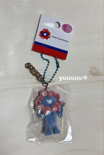 미야쿠미야쿠 플로키 입체 PVC 키링 플레이트 부착 만박 새상품