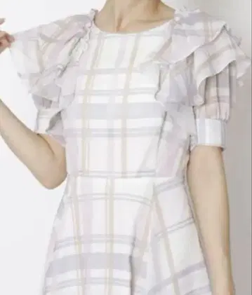 WILLSELECTION 시어 체크 무늬 원피스