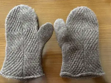 William Brunton 캐시미어 100% 브라운 장갑 미튼