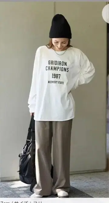 JOURNAL STANDARD 래글런 슬리브 칼리지 롱 슬리브 TEE