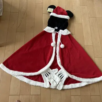 미키 귀 달린 산타 케이프 판초 디즈니 리조트