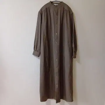 LE GLAZIK 브라운 셔츠 원피스 36