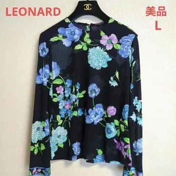 새상품급 LEONARD 플라워 프린트 긴팔 상의 L