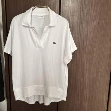 LACOSTE 화이트 피케 셔츠