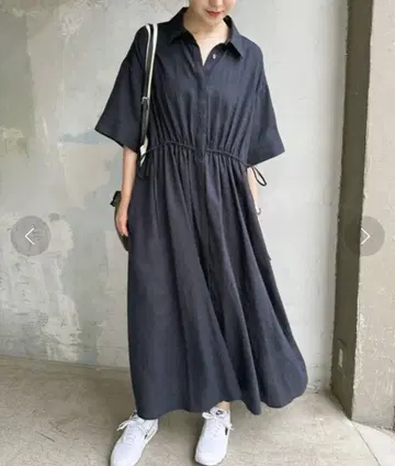 Spick & Span 셔츠 원피스 허리 개더