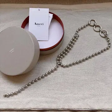 Ameri vintage 메탈 비즈 체인 목걸이
