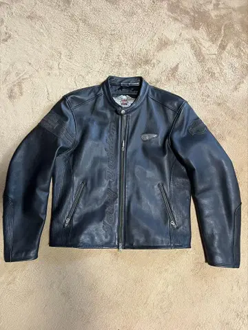 Harley-Davidson 블랙 가죽 라이더 자켓