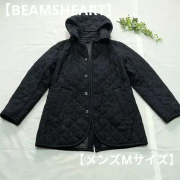 [ BEAMSHEART ] 네이비 퀼팅 자켓 [ 남성용 M ] 후드 부착