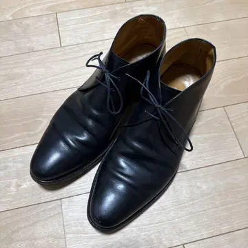 [ 중고품 ] 자란스리와야 블랙 가죽 처카 부츠 9